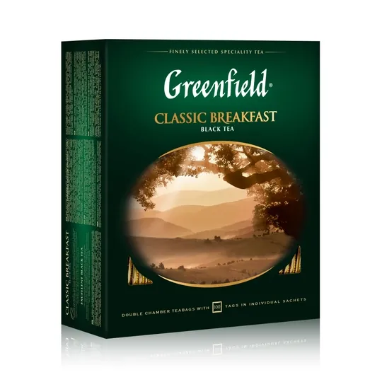 Чай черный Greenfield Classic breakfast, 2 г, 100 пакетиков