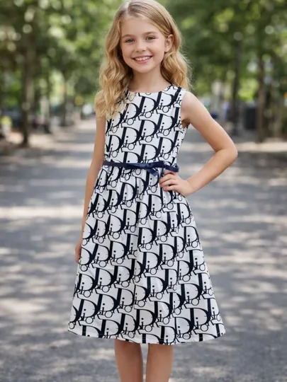Платье детское для девочки, летний сарафан, хлопок, 1-8 лет, рост 80-130 см