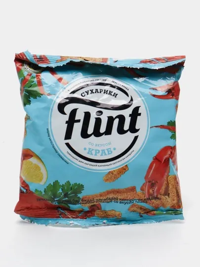 Сухарики Flint cо вкусом краба, 60 гр