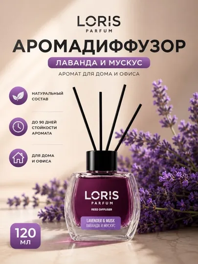 Освежитель воздуха "LOREVA" для дома, автомобиля и офиса — NEO1-LORIS-ЛАВАНД