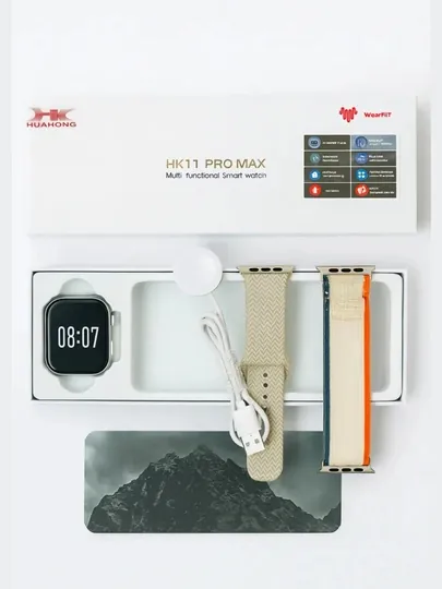 Умные часы HK 11 Pro Max,SILVER  AMOLED-экран, поддержка ChatGPT и WearFit Pro