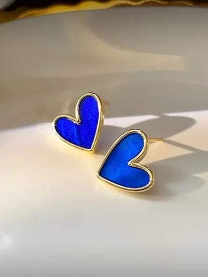 Серьги в форме сердечек, женские серьги
