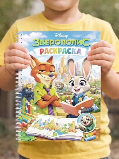 Детская раскраска “Зерополис” (на спирали, формат A4)