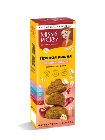 Missis pickez печенье-мюсли «Пряная вишня»
