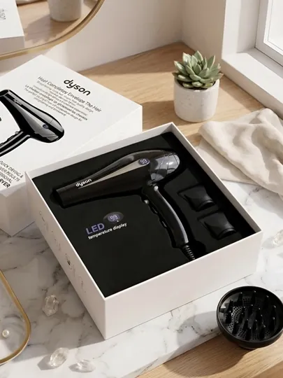 Профессиональный фен HT-25, Мощный фен в стиле Dyson 900W, Быстрая сушка, тихая работа