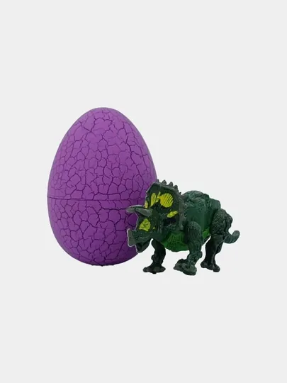 Игровой набор Динозавр Трицератопс с фиолетовым яйцом — ZTS-IGR000955B