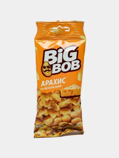 Арахис торговой марки "BIG BOB" со вкусом "Сыра" 50 гр