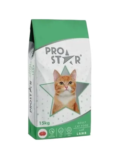 Сухой корм для кошек Pro Star "С ягненком", 15 кг