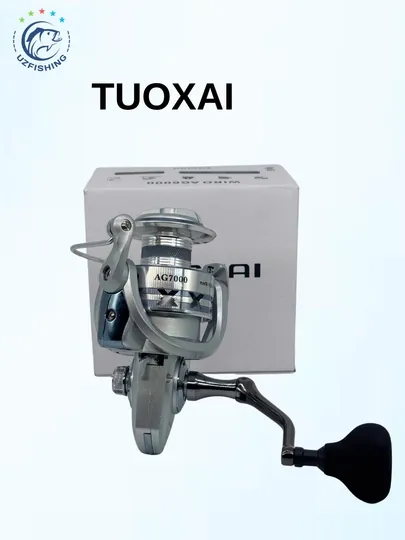 Безынерционная катушка TUOXAI AG для рыбалки, металлическая ручка, 5.0:1