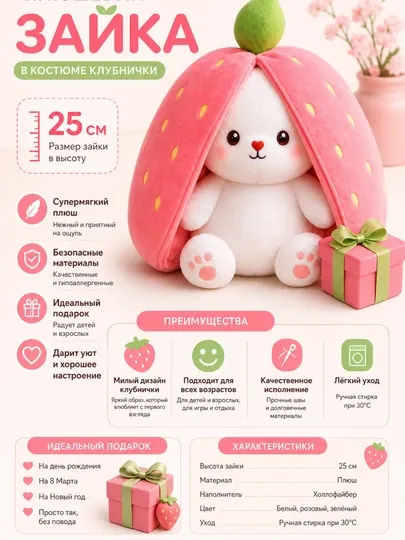 Мягкая игрушка-ночник с мелодией и «дышащим» животиком — 30 см