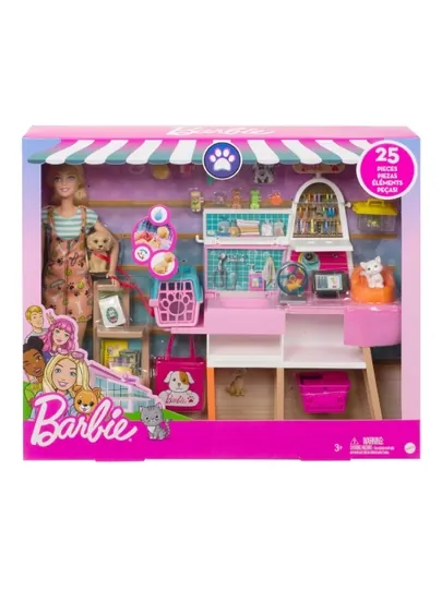 Barbie салон ухода за питомцами с куклой 30 см и аксессуарами