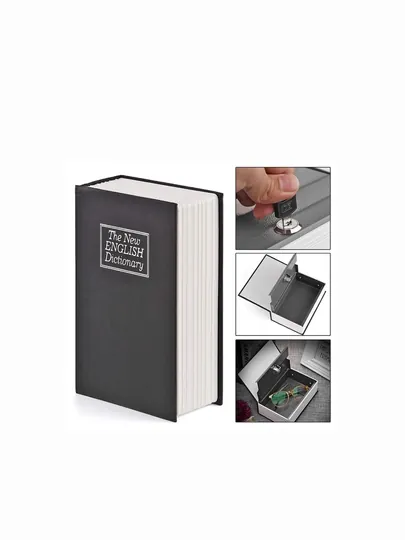 Сейф-книга — металлическая шкатулка, разные размеры — TCHSHP-M11-ЧЕРН