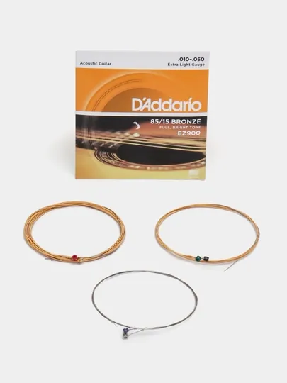 Струны для акустической гитары D'addario EZ900. Калибр 010-050.Бронза 85/15. + Медиатр
