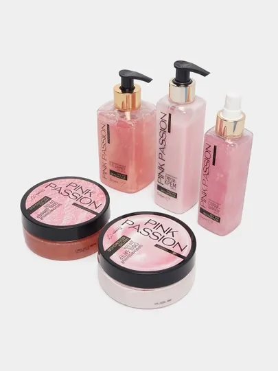 Набор для ухода за телом с феромоном PINK PASSION, 5 в 1