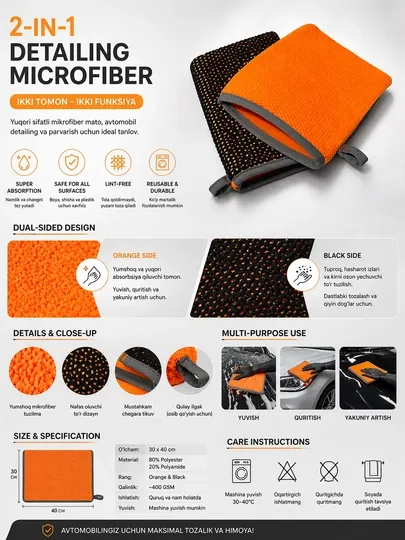 ICan Clay Mitt Microfiber – перчатка для очистки кузова от загрязнений, смолы и пятен