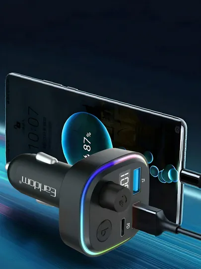 Аудиоприемник, FM-передатчик, Bluetooth, Car Mp3 player, зарядное устройство, Type-C, M84