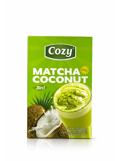 Cozy Matcha Coconut 3в1 — напиток с вкусом матча и кокоса, 10 пакетов по 18 г (180 г)