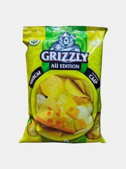 Чипсы натуральные картофельные Grizzly со вкусом сыра 100 г — SNACKS1-GRIZZLI8