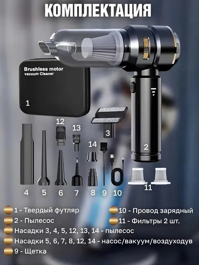 Портативный автомобильный пылесос