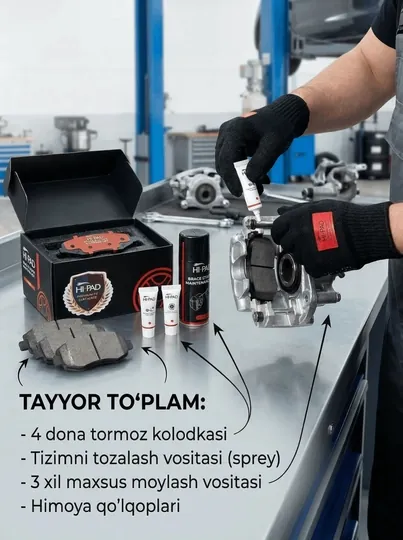 Керамические тормозные колодки HI-PAD для Chevrolet Tracker 2, комплект со смазками