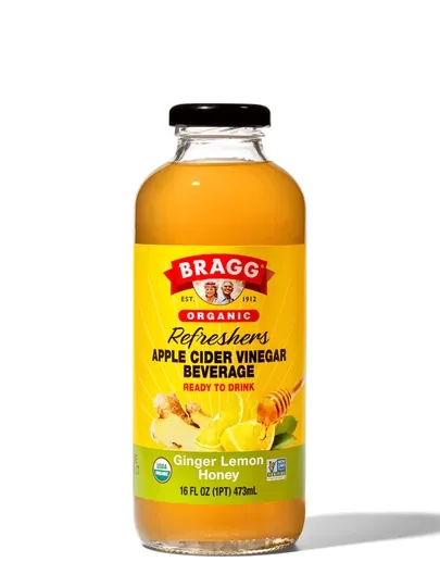 Bragg, органический напиток с яблочным уксусом, имбирь, лимон и мед, 473 мл, США