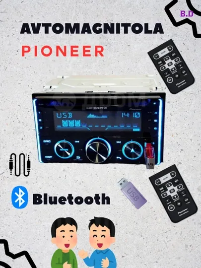 Магнитола Pioneer, автомобильная 725bt