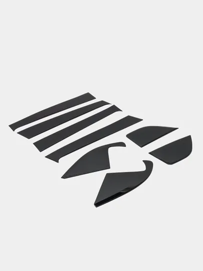 Накладки на стойки дверей Spark, Cobalt, Nexia, Lacetti, Gentra, Monza глянцевые, чёрные