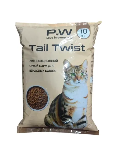 Сухой корм для кошек PawPicks Tail Twins "С рыбой", 10 кг