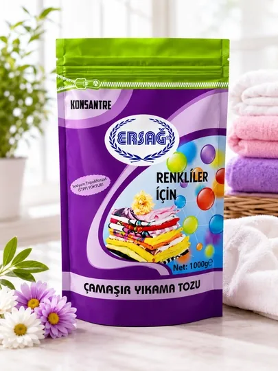 Стиральный порошок ERSAG для цветного белья, без фосфатов, натуральная формула, 1000 г