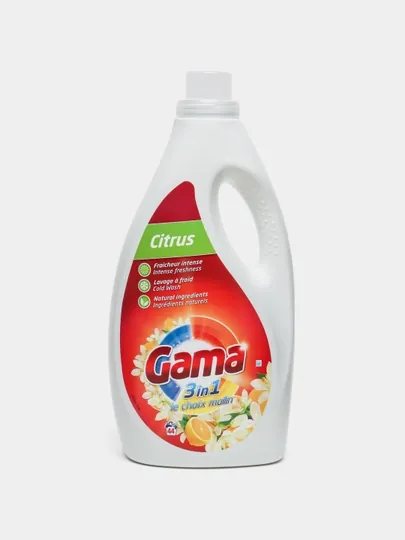 GAMA Гель для стирки CITRUS 2200 ml, 44 стирки