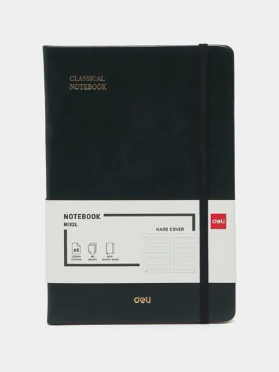 Ежедневник Deli N132L, зелёный, A5, 96 листов, 80 гр