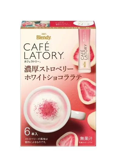 Шоколадно-клубничный напиток, японский, AGF Blendy Strawberry Chocolate, 6 саше — UZJAPTR-STRAWB