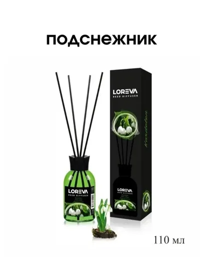 Освежитель воздуха "LOREVA" для дома, автомобиля и офиса с запахом Подснежника, 110 мл