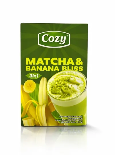 Натуральный напиток для энергии и свежести Cozy Matcha и Banana Bliss, 3 в 1