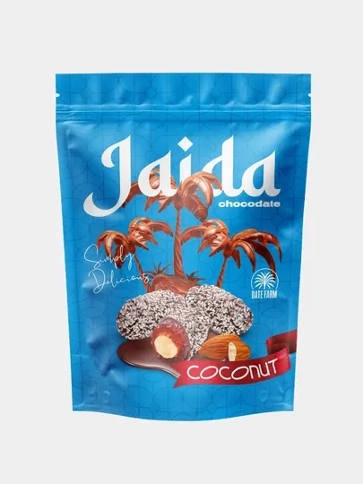 Финики с миндалём в шоколаде, натуральные сладости Jaida Chocodate