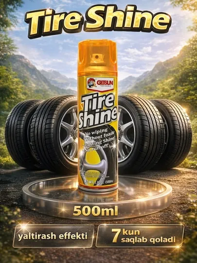 Getsun Tire Shine, чернитель и полироль для шин 500 мл