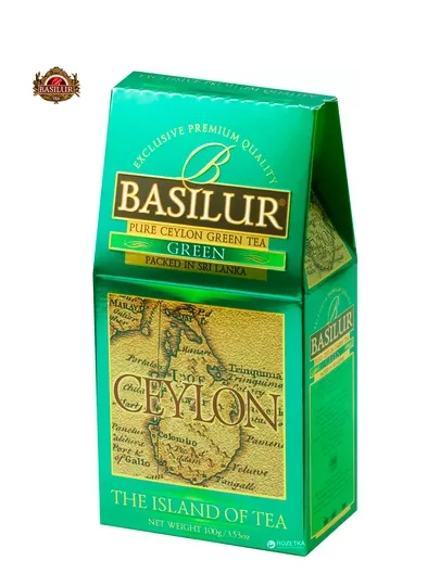 Чай Basilur The Island Of Tea - Pure Ceylon Green Tea Loose Leaf Tea, 100 г