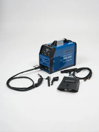 Сварочный аппарат BOSCH 3x1 MMA/MIG/TIG 400A полуавтоматический работает без газа